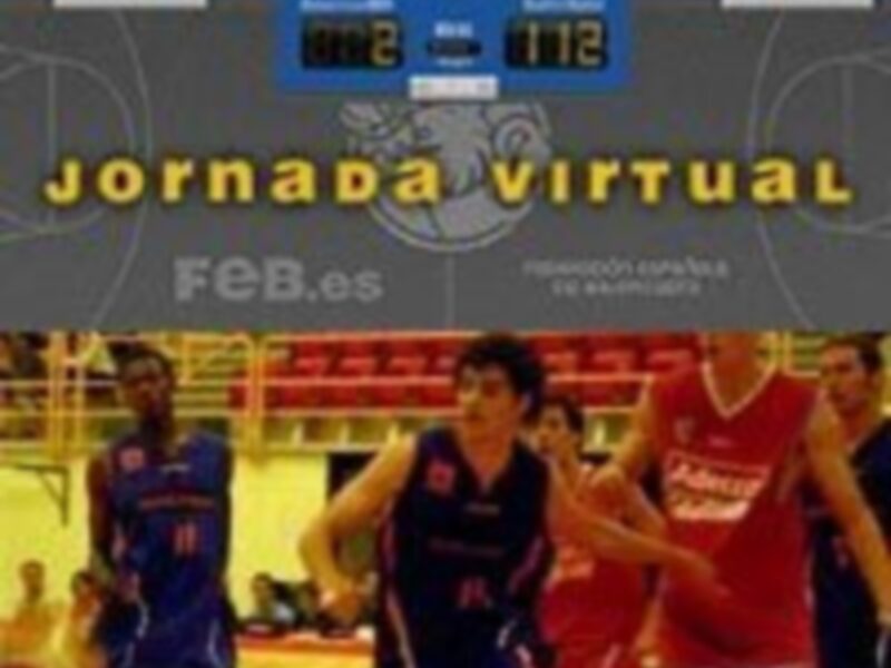 Jornada Virtual de Baloncesto, jugadores en acción durante un partido. FEB.es