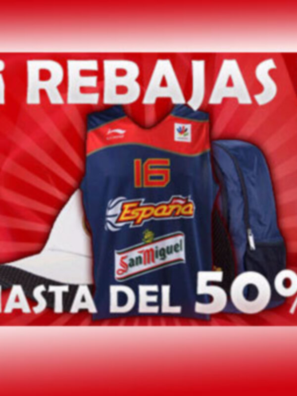 ¡Rebajas hasta el 50% en camisetas y mochilas de Espana!