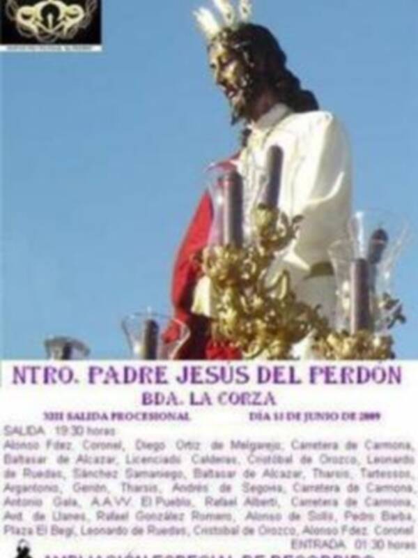 Procesión Ntro. Padre Jesús del Perdón el 15 de junio 
