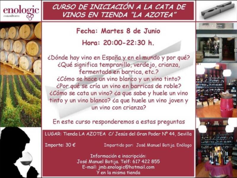 Curso de iniciación a la cata de vinos