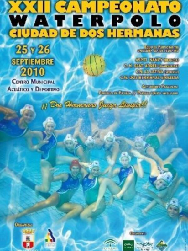 Cartel de altura para el XXII Campeonato de waterpolo Ciudad de Dos Hermanas