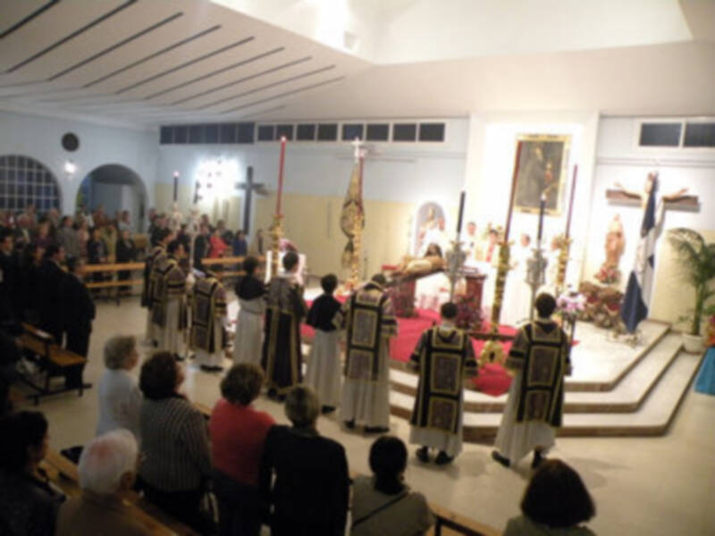 Solemne Función Eucarística con el Cristo de San Agustín en Santa Clara.