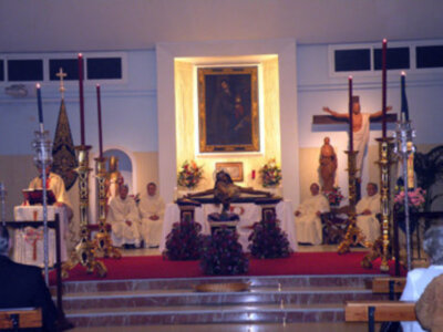Solemne Función Eucarística con el Cristo de San Agustín en Santa Clara.