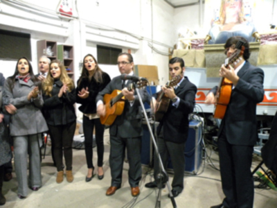 Acto de entronización de la Imagen del Niño Jesús en la carroza del nacimiento de la cabalgata 2012
