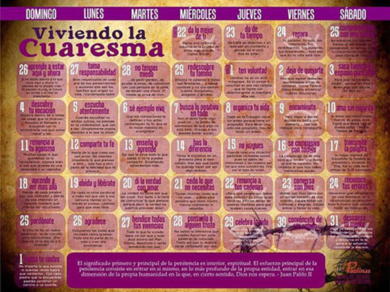 Ya estamos en Cuaresma, hacemos un recorrido vía Internet para centrarnos de una manera actual, en un Tiempo Litúrgico lleno de significados y tradiciones.                           