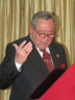 El cofrade Gabriel Solís Carvajal, pronuncio en el Ateneo Sevillano, el pregón de la Siete Palabras.