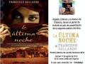 Invitación al acto de presentación del libro "La Última Noche" de Francisco Gallardo, organizado por Algaida Editores y el Ateneo de Chipiona.
