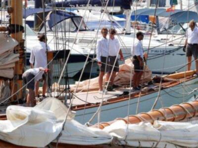 Piere Casiragui, tercer hijo de la Princesa Carolina de Mónaco y miembro de la Tripulación del Tuiga, en "la Semana Clásica de Puerto Sherry"