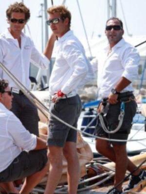 Piere Casiragui, tercer hijo de la Princesa Carolina de Mónaco y miembro de la Tripulación del Tuiga, en "la Semana Clásica de Puerto Sherry"