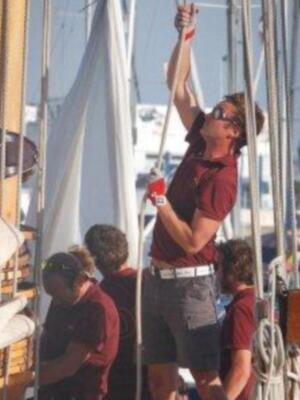 Piere Casiragui, tercer hijo de la Princesa Carolina de Mónaco y miembro de la Tripulación del Tuiga, en "la Semana Clásica de Puerto Sherry"