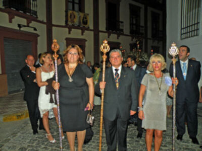 Sevilla.En la villa de Alcalá del Río (Sevilla), se celebró la procesión de subida del Santo Patrón San Gregorio de Osset