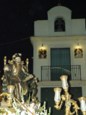 Sevilla.En la villa de Alcalá del Río (Sevilla), se celebró la procesión de subida del Santo Patrón San Gregorio de Osset
