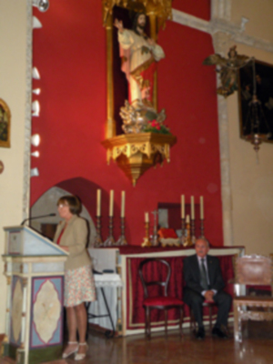 Provincia.El Profesor e Historiador D. Manuel Morales Morales, pronuncio una disertación, sobre el canto de la Sentencia de Pilatos en la Hermandad de Jesús Nazareno de Alcalá del Río.