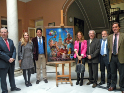 Sevilla.Presentado el cartel anunciador de la cabalgata de Reyes Magos del 2013, obra del pintor José Alberto Bedoya.