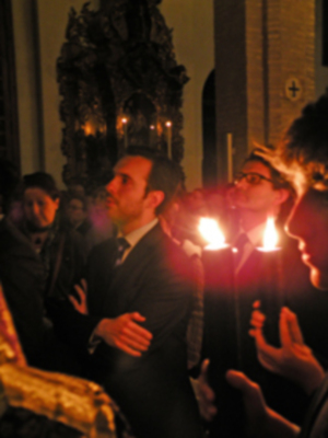 Santa misa de juramento y traslado del Cristo de la Caridad de Santa Marta a su paso procesional.