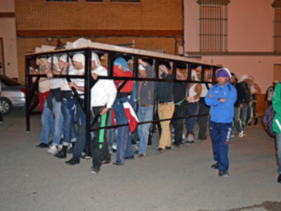 La cuadrilla del paso del Nazareno de Alcalá del Río hizo su último ensayo.