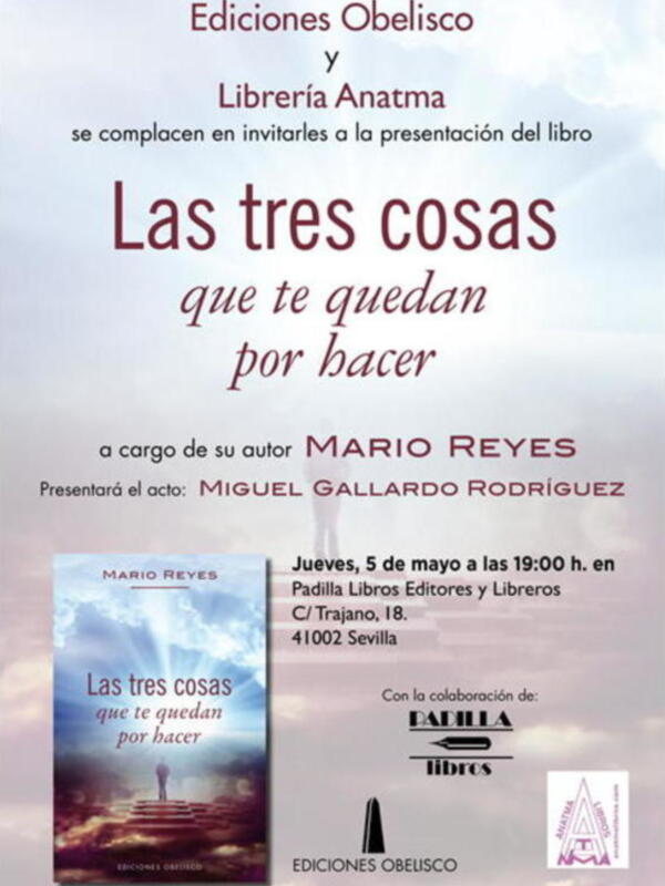 Presentación en Sevilla de la obra de Mario Reyes "Las tres cosas que te quedan por hacer", por Miguel Gallardo 