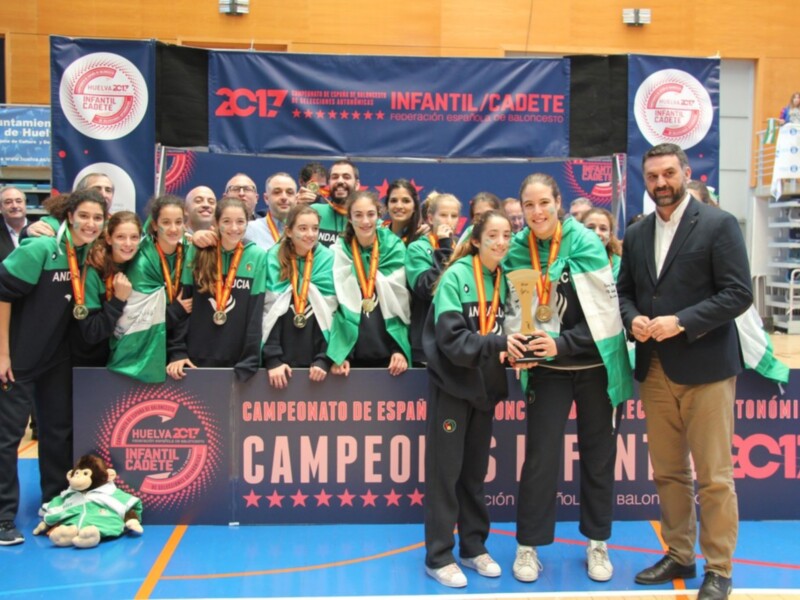 Dos medallas, un quinto y un séptimo puesto para Andalucía en el Nacional cadete e infantil de Baloncesto en Huelva
