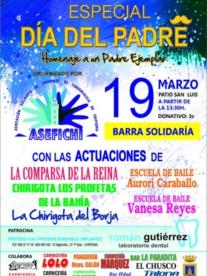 ASEFICHI organiza un acto solidario para celebrar el día del padre con un homenaje a un padre ejemplar y actuaciones
