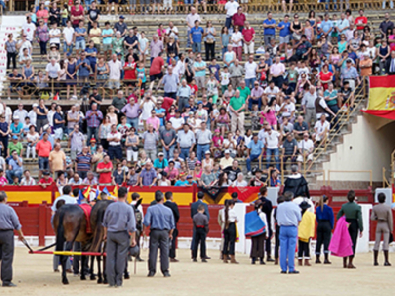 Éxito artístico y de público en la primera clase práctica de la Feria de Hogueras