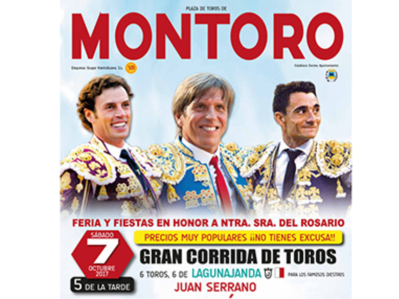 Finito de Córdoba, El Cordobés y Paco Ureña, cerrarán la temporada taurina cordobesa en la Plaza de Toros de Montoro