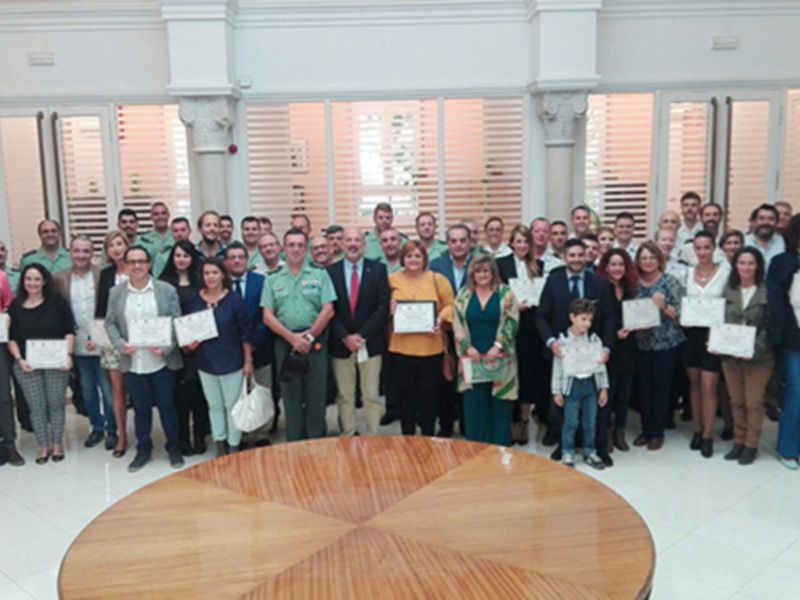 En la entrega de diplomas a Ampas y Centros Educativos por su labor en el Plan Director para la Seguridad en Centros Educativos
