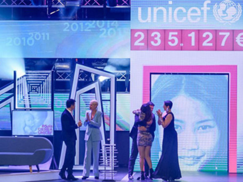 La Gala de Canal Sur de apoyo a Unicef recauda 235.127 euros