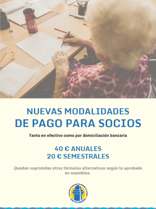 En enero comienza a funcionar la nueva fórmula de pago de cuotas  anual o semestral de Alzheimer