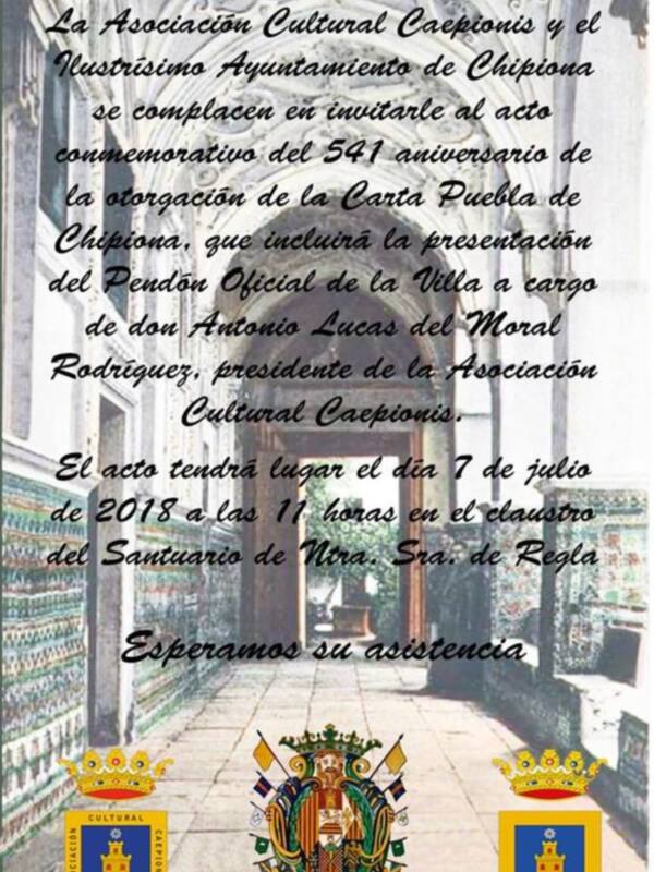 Un pleno solemne en el Claustro del Santuario para la jornada histórica del 7 de julio que rememora el nacimiento de Chipiona