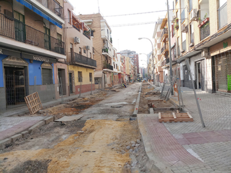 Virgen de África cerrada al tráfico por obras de EMASESA