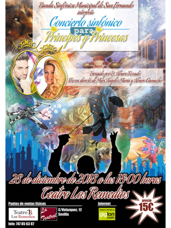 Concierto Sinfónico con música de Disney el 28 de Diciembre en el Teatro de los Remedios de Sevilla
