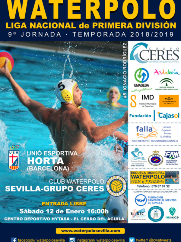 El Waterpolo Sevilla-Grupo Ceres estrena el año nuevo en Hytasa