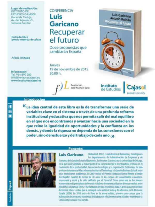 Las próximas actividades previstas por la Fundación José Manuel Lara