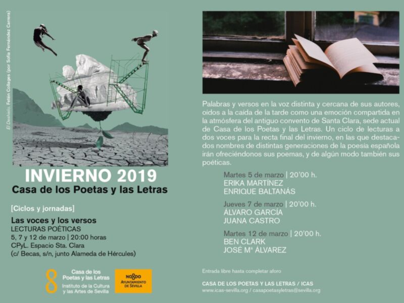 La Casa de los Poetas y las Letras acoge el ciclo de lecturas poéticas ‘Las voces y los versos’ en Santa Clara