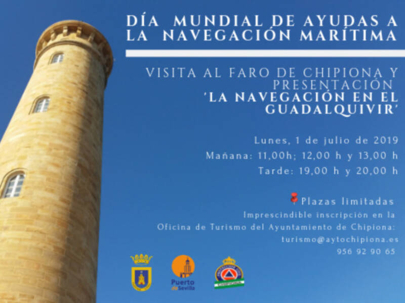 Chipiona celebra en su emblemático faro la jornada mundial sobre las ayudas a la navegación marítima