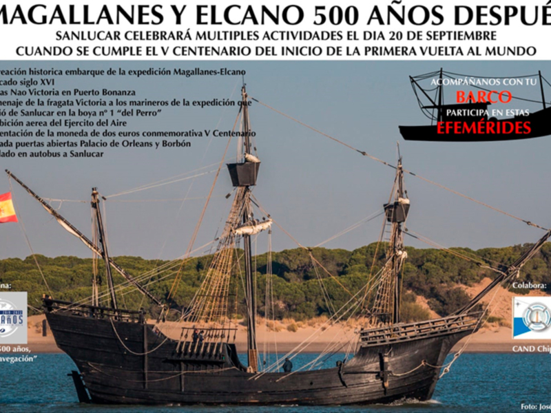 El CAND invita a participar en la parada náutica homenaje a los marinos que dieron la primera Vuelta al mundo