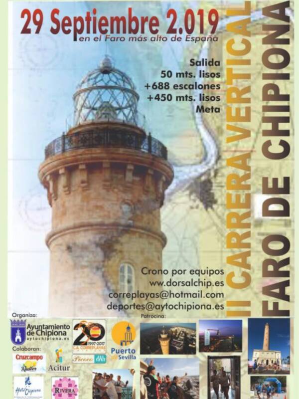 La II edición de la Carrera Vertical Faro de Chipiona del próximo domingo completa la inscripción con 40 equipos y 160 participantes