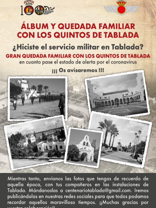 Los quinto de Tablada, tiene una quedada familiar en el Acuartelamiento Aéreo de Sevilla