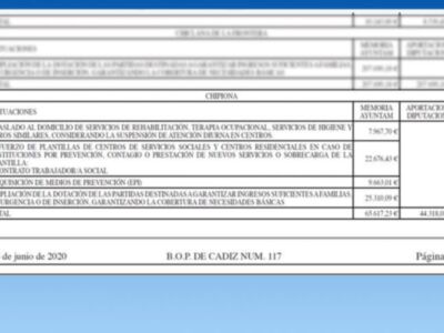 Publicadas en el BOP las actuaciones que realizarán Chipiona y otras localidades con el Plan Invierte Social de Diputación