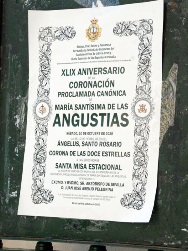 Alcalá del Río celebró los Actos de Aniversario de Coronación y el Logotipo en la Hermandad de la Vera-cruz.