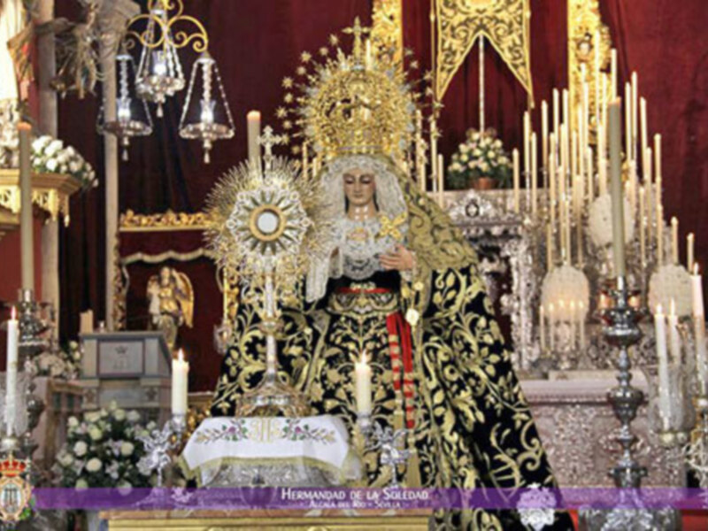 Función Solemne en la Plaza del Calvario de Alcalá del Río por su XXV Aniversario de Coronación.