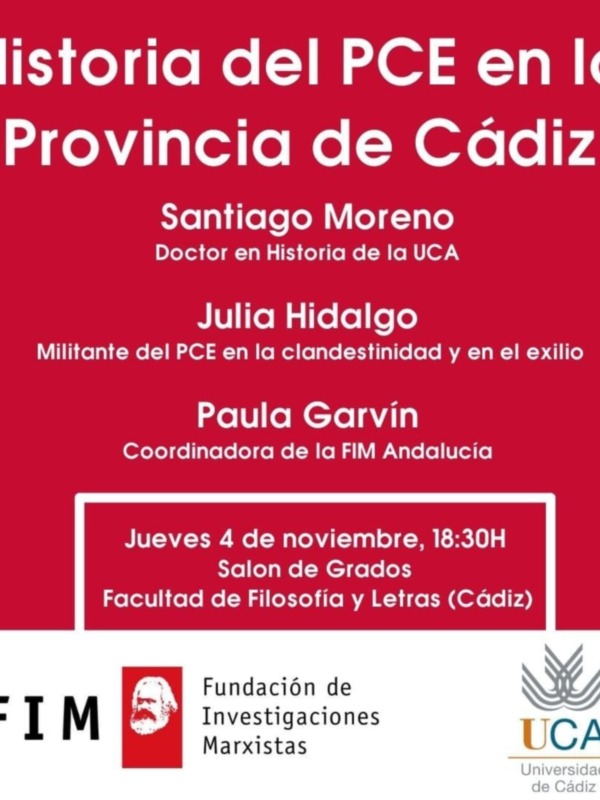 La provincia  de Cádiz celebra el Centenario del PCE