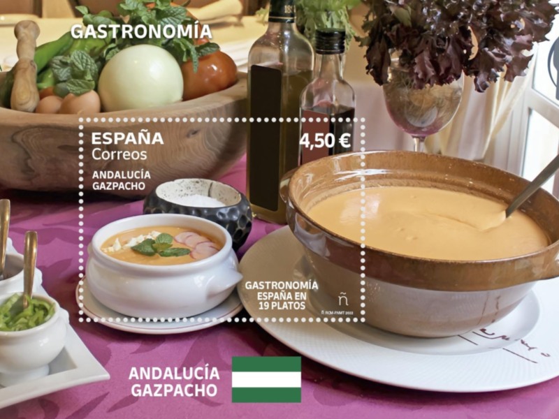 Correos emite un sello dedicado al Gazpacho coincidiendo con el Día de Andalucía