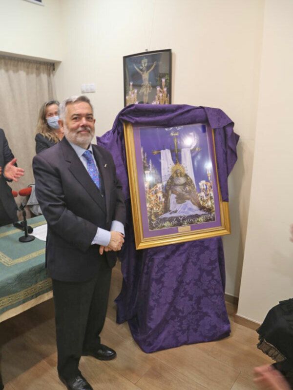 Salazar-Bajuelo presentaron su cartel de Semana Santa de Sevilla en la Tertulia  Cofrade  “Cruz de Carey”