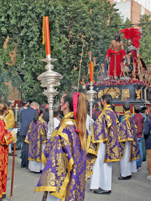 La Barriada Sevillana de Campos de Soria celebró la procesión de Ntro. Padre Jesús de la Luz.