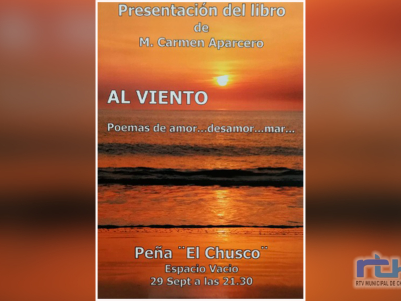 Mari Carmen Aparcero presenta este jueves en la sala de Espacio Vacío su poemario ‘Al Viento’
