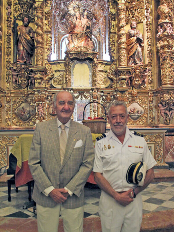 En la Capilla Barroca, los Mareantes del Sur homenajearon a la Virgen del Buen Aire en Sevilla