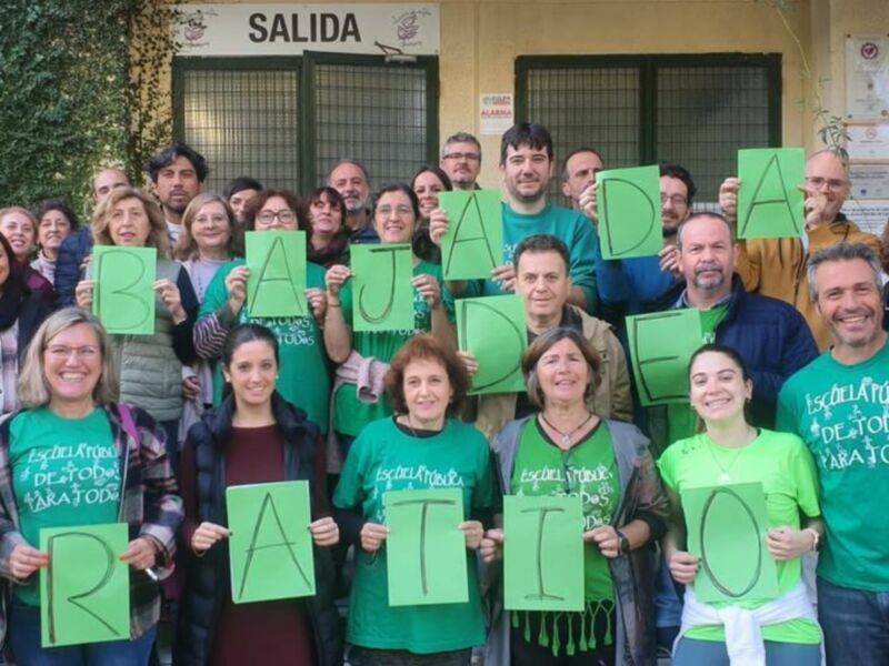 Coplas por la Escuela Pública, por su rotonda y por su ILP. Concentración en Plaza Isaac Peral y otras movilizaciones.