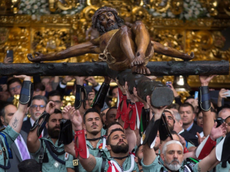 Canal Sur, con el Cristo de Mena y La Legión en Málaga