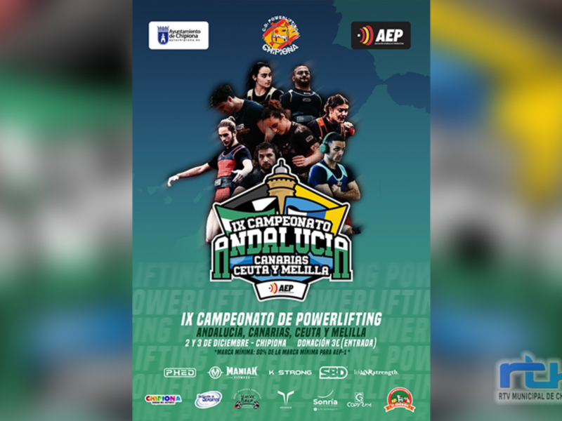 Más de 100 participantes para el campeonato de Andalucía, Canarias, Ceuta y Melilla de Powerlifting que se celebra en Chipiona